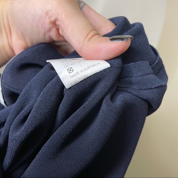 Bec + Bridge Off the Shoulders Midi Dress Navy 2 - Picture 10 of 11